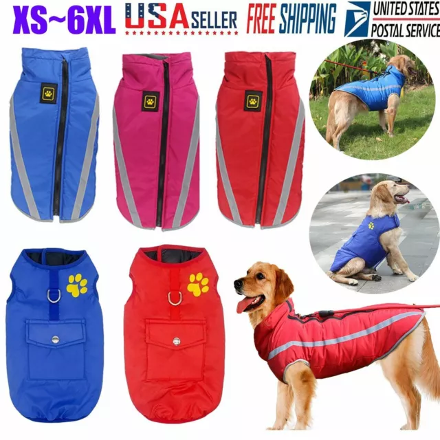 Pet Vest Jacket Warm Waterproof Pet Dog Clothes Winter Padded Small/Large Coats