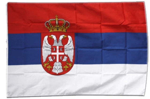 Drapeau Allemagne-Serbie 90x150cm - Polyester Résistant, Œillets En Laiton