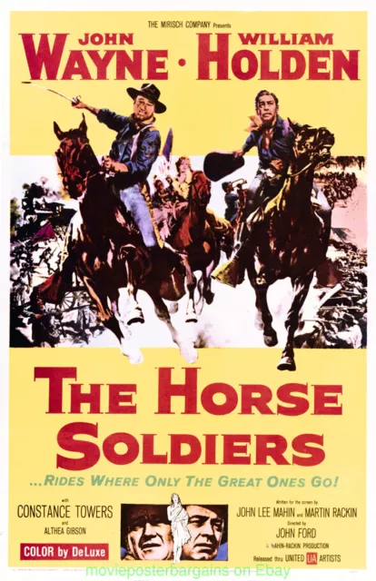 PHOTO REPRO 10x15 Inch Of THE HORSE SOLDIERS MOVIE POSTER 1937 JOHN WAYNE
