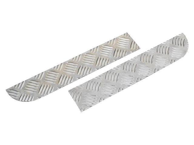 LAND ROVER DEFENDER Front Bumper Tread Plates Chequer Plate - DA2062 £ ...