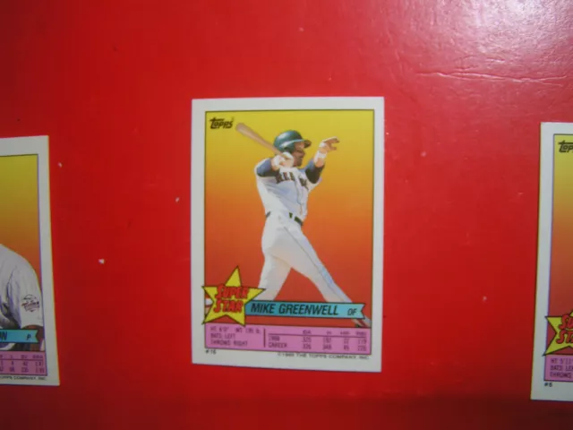 1989 Topps Super Star Mini Mike Greenwell 16