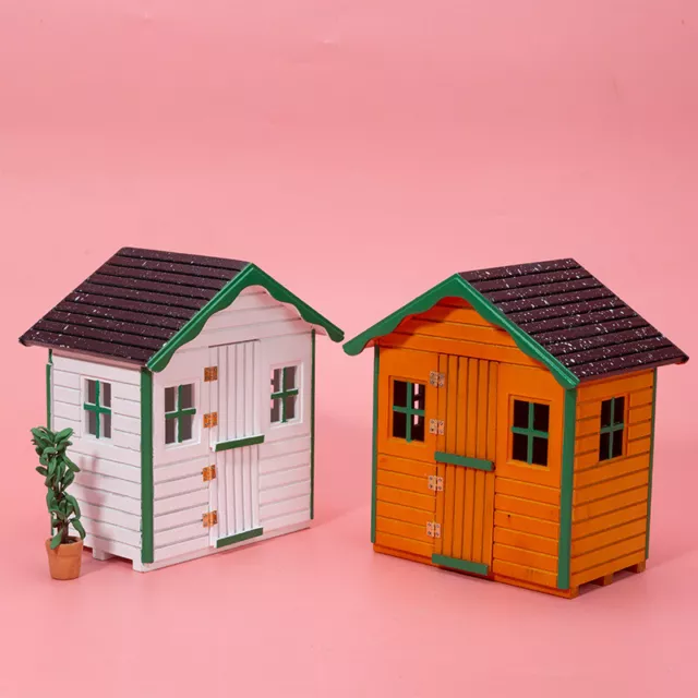 Dollhouse Miniature 1/6 Scale Cute White Wood Villa Furniture Doll Accessories