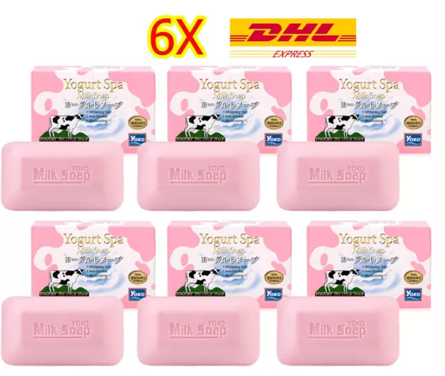 Pack of 6 Yoko Yogurt Spa Milk Bath Body Soap Moisturizing Whitening AntiWrinkle
