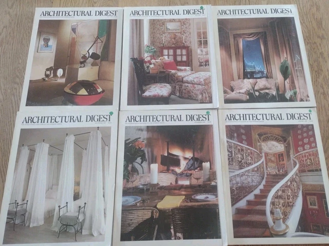 VINTAGE 1980S ARCHITECTURAL Digest Magazines Interior Design Ads Lot of ...