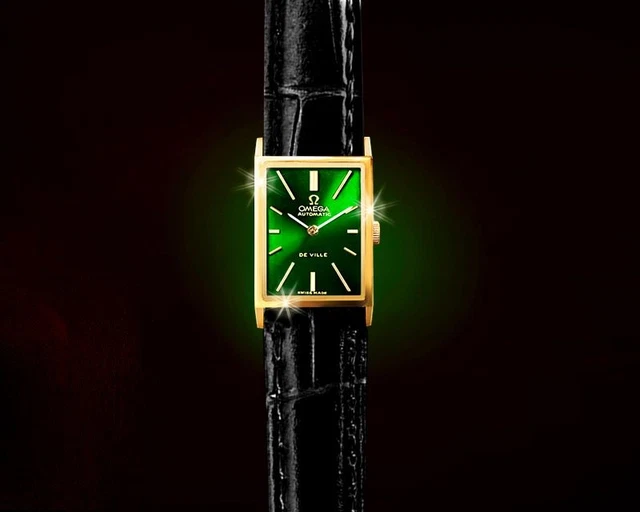 Montre Bague Bozhi - Cadran Vert Chiffres Romains - Boîtier Cuivre 44 Mm - Mouvement Quartz SL68 - Neuf