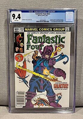 Fantastic Four #243 CGC 9.4 NEWSSTAND, White Pages, Galactus, John Byrne, 1982