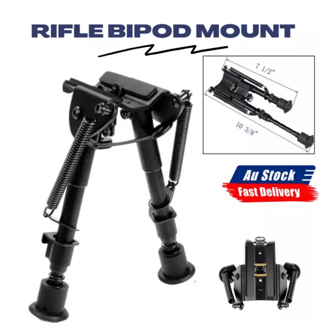 1x Adjustable Leg 6-9" Height Sniper Hunting Rifle Bipod Sling Shooting Mount