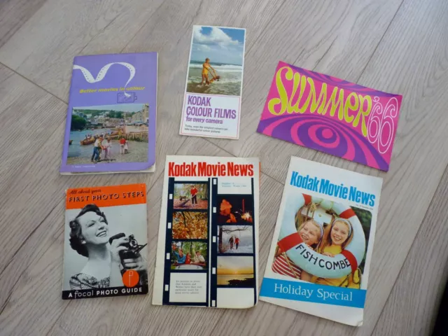 Vintage Bundle Photography Booklets.Movie News,Focal Photo Guide, Retro Camera