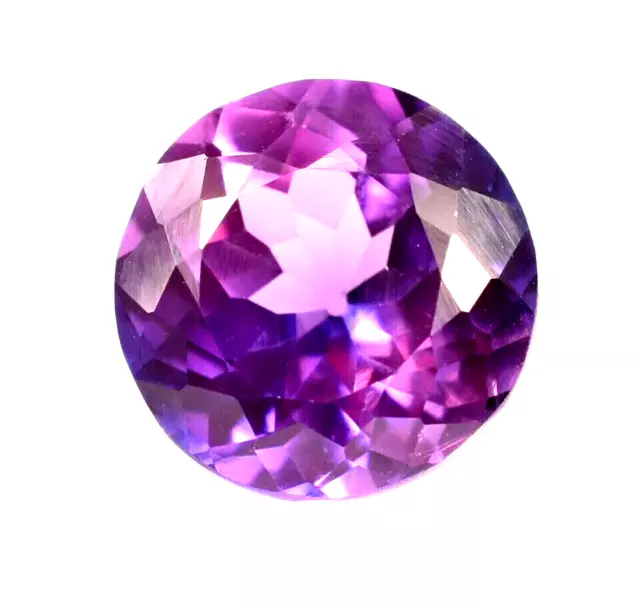 9 CT+ Natural Ceylon Purple Blue Sapphire Round Cut Loose Gemstone 12x12 MM