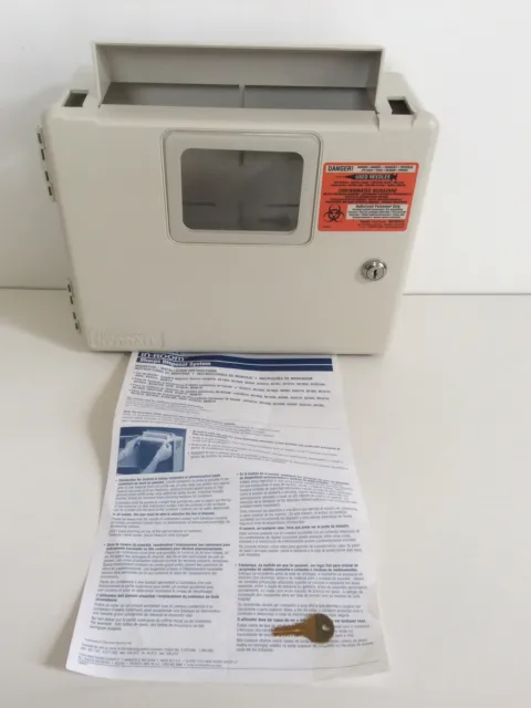 Tyco Healthcare Kendall In-Room Sharps Disposal System Locking Container 85301H