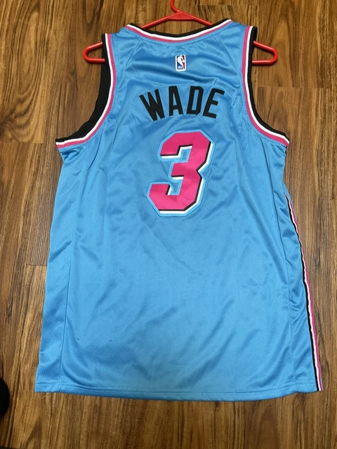 Nwt DWYANE WADE Miami Vice HEAT Nike CITY EDITION W/ Logo SWINGMAN Jersey S-XXL
