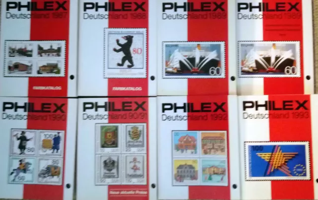 Philex Deutschland Briefmarken Kataloge 1987-1993