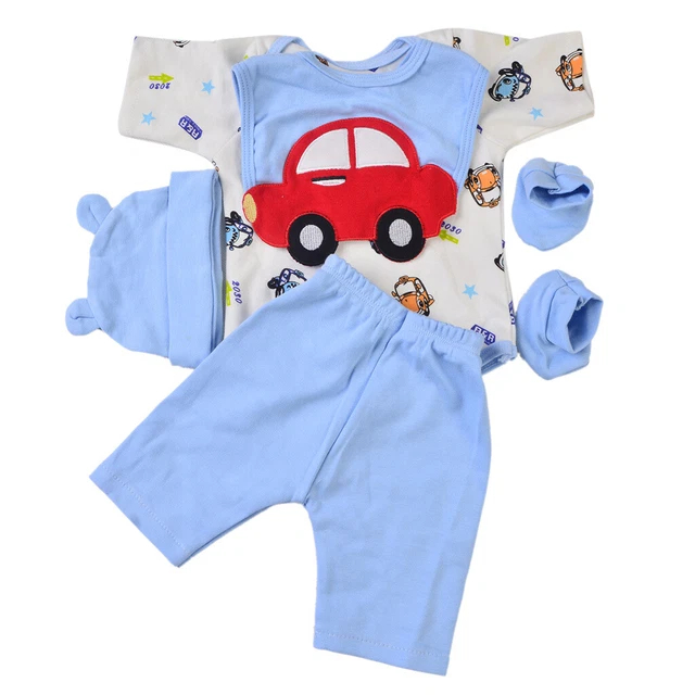 5 pezzi tuta e pantaloni blu per accessori per vestiti per bambole Reborn da