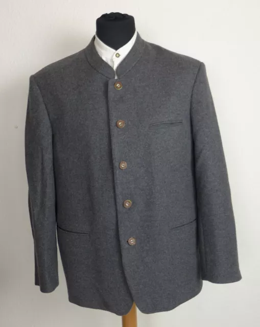"Original Dachstein" Herren Trachten Jacke Janker Schurwolle  Gr. 52 grau