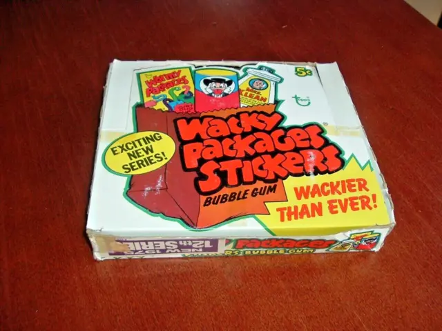 1975 Topps Gum Co Wacky Packages 12th Series Sticker White Display Box