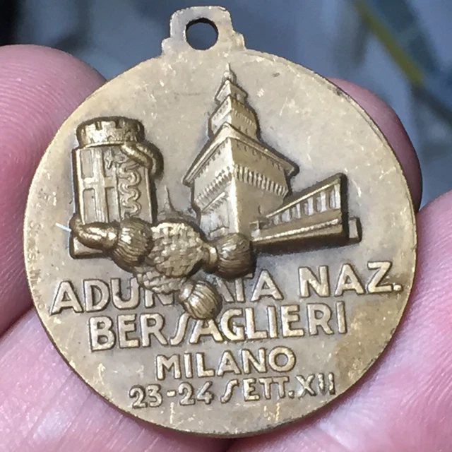 MEDAGLIA ADUNATA NAZIONALE Bersaglieri A Milano 2324 Settembre 1934