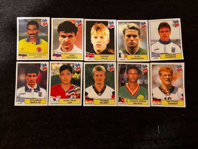 LOT 10 STICKERS PANINI world cup USA 94 RECUPERATION REMOVED TBE LOT 9