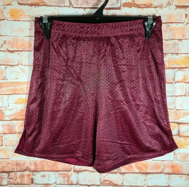 BNWT Girls Boys Sz 6 LW Reid Maroon Stretch Mesh Style School Sports Shorts