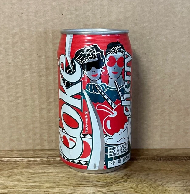 RARE! 1989 CHERRY Coke Can POP ART Johnston Coca Cola Bottling