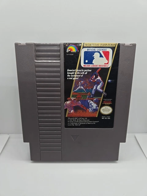 Vintage Nintendo working Major League Baseball 1987 MLB NES video game cartridge