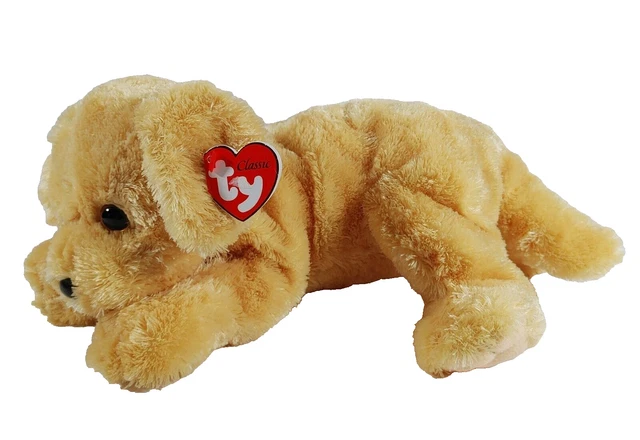 Ty Classic 14" Puppy Dog Golden Retriever Honey Plush 2010 w/Hang tag