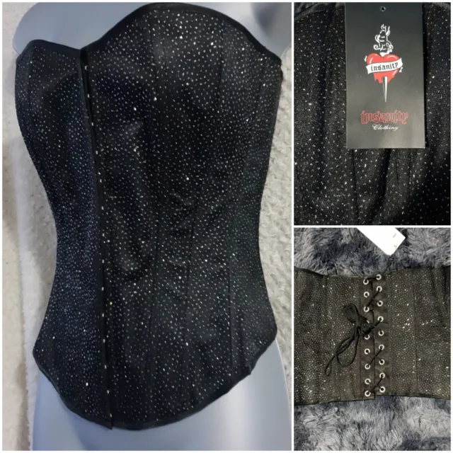 Gancio corsetto nero diamante Insanity taglia S/26
