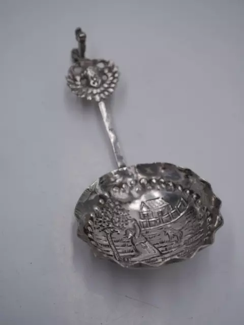 Cuillere Ou Pelle A The En Argent Massif Pays-Bas Dutch Silver