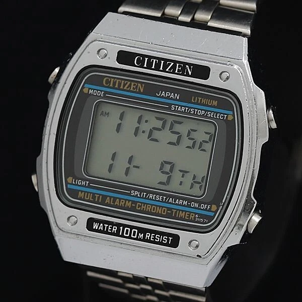 VINTAGE CITIZEN DIGITAL 1980 Multi Alarm Chrono P100 311469TA