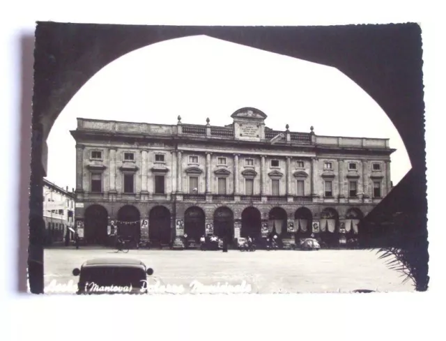 Cartolina Asola ( Mantova ) - Palazzo Municipale 1961