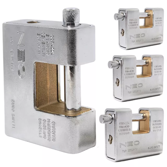 ULTRA HEAVY DUTY ARMOURED SHUTTER PADLOCK Large Thick Security Container Lock