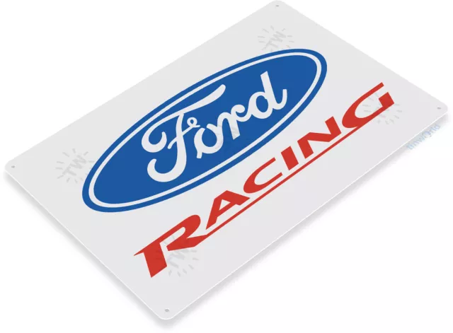 Ford Racing Service Dealer Logo Muscle Garage Shop Wall Art Decor Metal Tin Sign