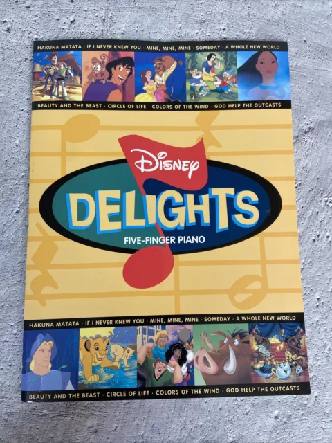Disney Delights Five Finger Piano Sheet Music Songbook NEW 000310195