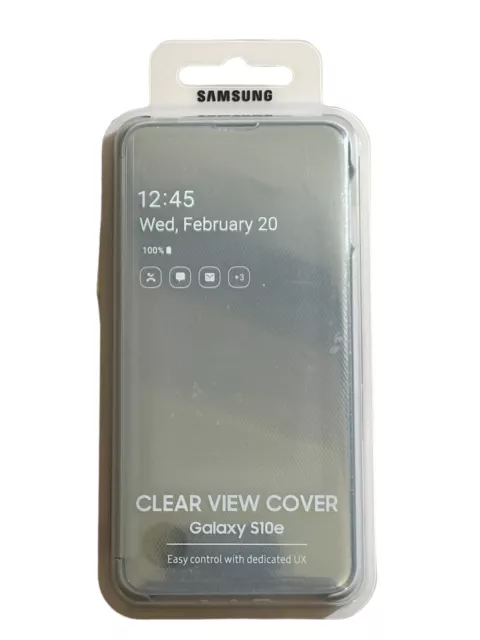 Official Genuine Samsung Galaxy S10e Clear View Cover Case White