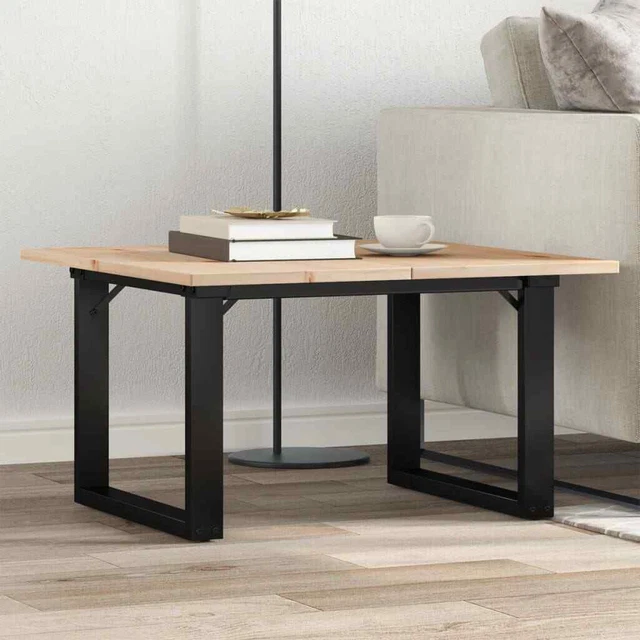 Tavolino da Salotto,Tavolino da Caffè,Tavolino da Soggiorno Rovere Marrone 100x50x40cm Multistrato Metallo CFW14459 | Leroy Merlin