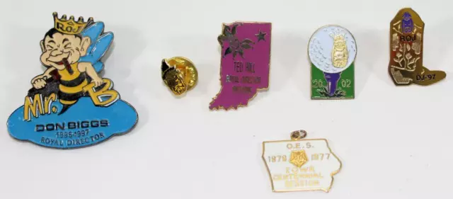 Vintage Lot of Royal Order of Jesters Shriner Mason Pins & 1 Medal ~ Lot #11