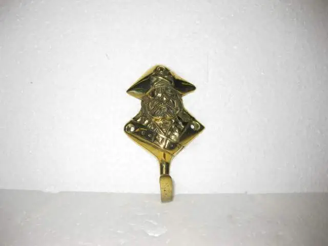 Brass Coat  Hat Hanger Wall Hanging Key Hook Pirate Hook