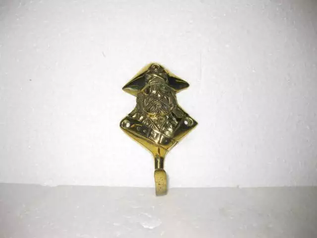 Brass Coat  Hat Hanger Wall Hanging Key Hook Pirate Hook