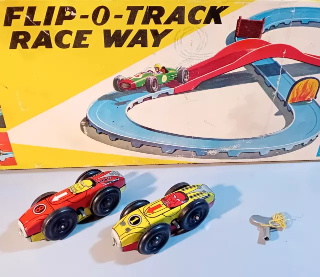 Frankonia - Magic Flip-O-Track Raceway Rennbahn 1968 Toytrack in Original Box