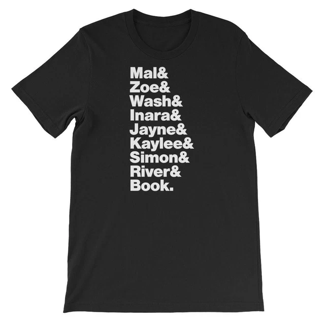 Firefly T-Shirt. TV Show SciFi Tee on  Black White or Gray Soft Cotton