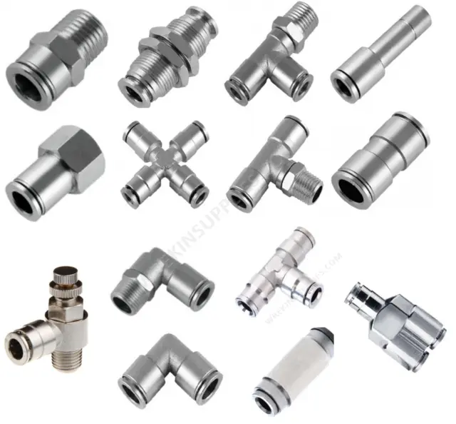 High Pressure Metal Push-in Fittings for Air or Central Lubrication Systems Tube 2