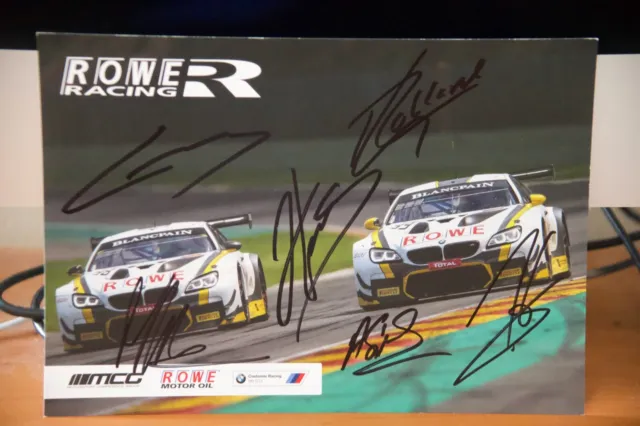 Rowe Racing BMW GT3 Spa 24hr Signed Driver Card 1