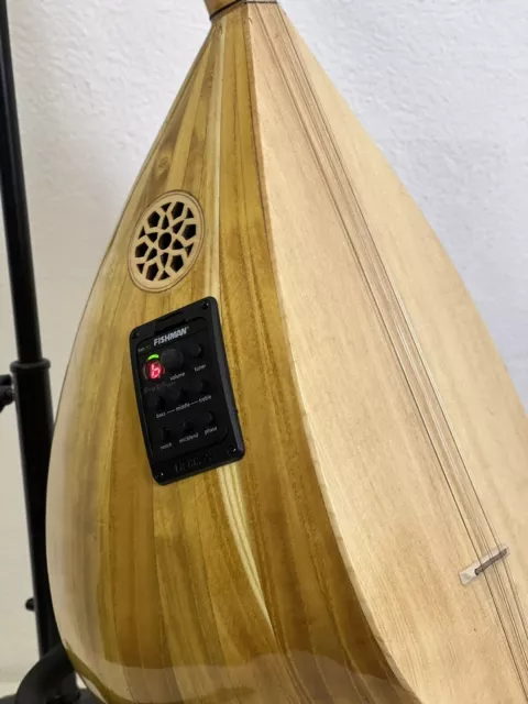 Saz Baglama kurz hals Tonabnehmer EQ mit Stimmgerät  Tasche Mizrap Tezene 2