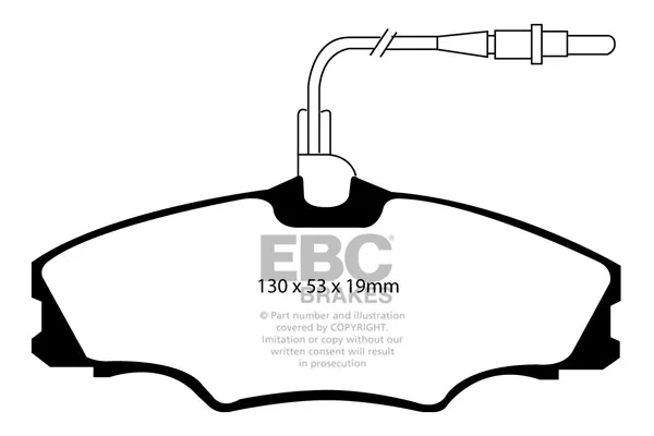 EBC Greenstuff Front Brake Pads for Peugeot 406 2.0 TD (90 BHP) (99 > 04)