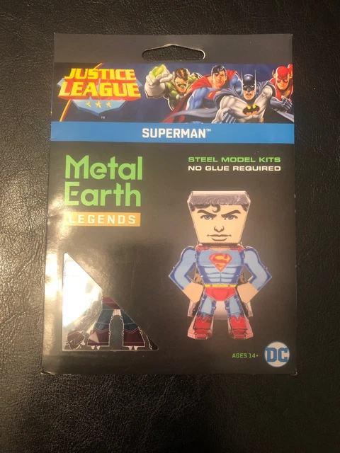 MetalEarth LEGENDS: JUSTICE LEAGUE/GREEN LANTERN, maquette 3D en métal avec 1 feuille multicolore, sur carte 12x17cm, 14