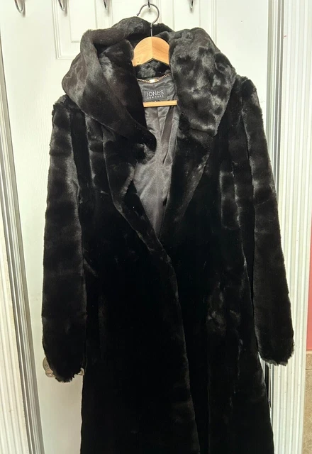 Jones new york deals faux fur walker coat