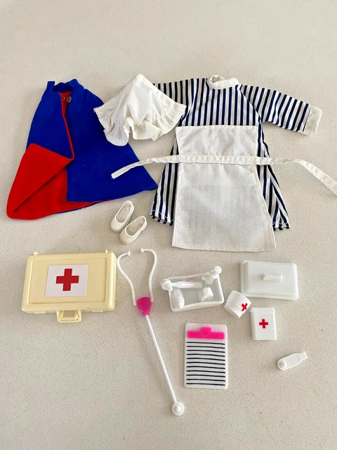Vintage 1970s Nurses Outfit for Sindy or Similar Size Dolls (No Doll)