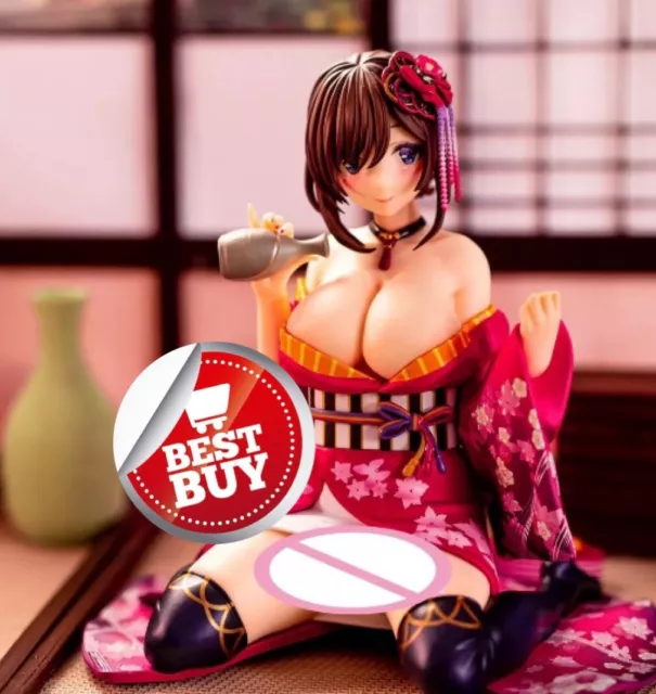 Sexy Anime 1/6 Native Pink Cat Peeled Back Kimono PVC Sexy Girl Action Figure