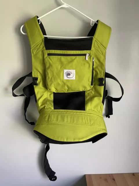 Ergo Baby Toddler Original Organic Carrier Lime Green Adjustable Black Mesh