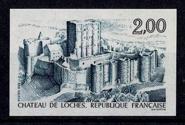 Frankreich Stamp Briefmarke Yvert 2402 " Schloss De Loches 2F Nicht Lace“ Neu Xx