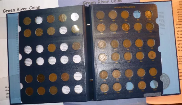 Indian Head Penny Cent Coin Collection M28#D28-43  1859 to 1909 series)43 coins